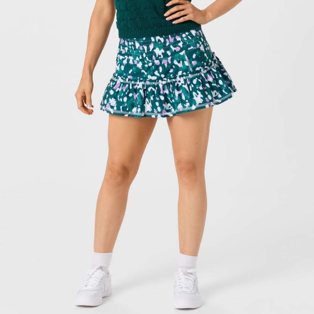 The Bubble Lifestyle Bay Breeze Teal Spots Lawley Golf Tennis Ruffle Skirt Skort - Picture 2 of 6